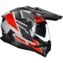 Kask adventure LS2 Pioneer II Block MX702 szary / czerwony