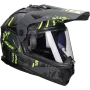 Kask adventure LS2 Pioneer II Crazy MX702 matowa czerń / fluorescencyjny żółty