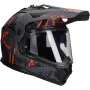 Kask adventure LS2 Pioneer II Crazy MX702 matowa czerń / czerwony