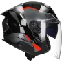 Kask otwarty LS2 Verso II Air OF618 czarny / czerwony