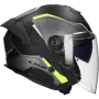 Kask otwarty LS2 Verso II Air OF618 matowa czerń / fluorescencyjny żółty