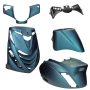 Zestaw owiewek Piaggio Zip 2000 SP petrol zielono-niebieski mat metalik 5 elementów